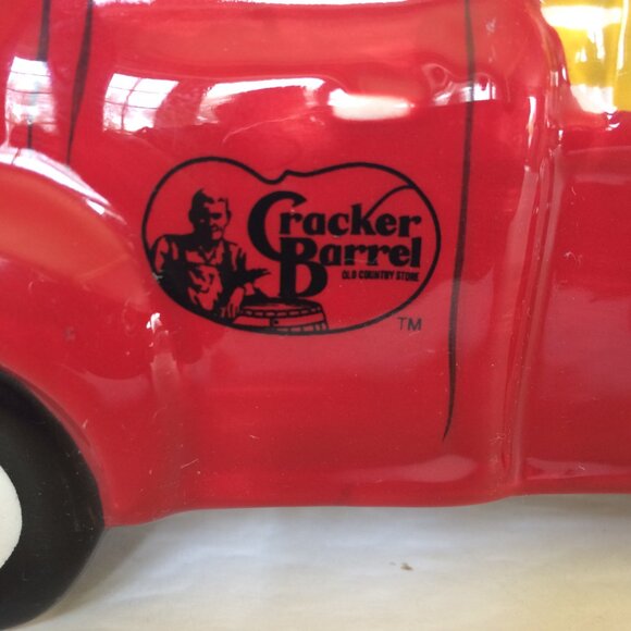 Cracker Barrel Ceramic Red Pick Up Truck Sugar Packets Holder Table Decoration - Picture 6 of 10